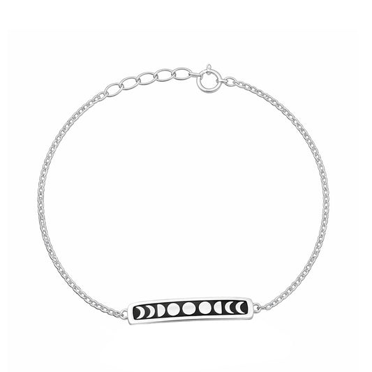 Silver Bracelet - Moon Phases