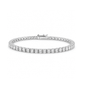Silver Lab-Grown Diamond Tennis Bracelet   3mm