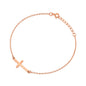 Silver Bracelet - Sideway Cross