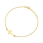 Silver Bracelet - Sideway Cross