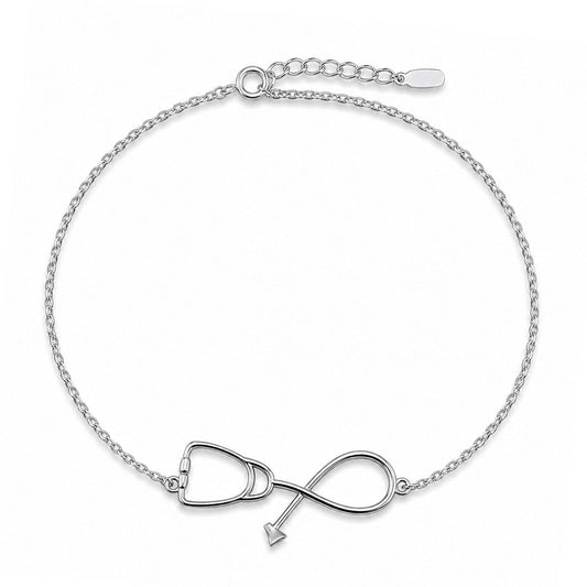 Silver Bracelet - Stethoscope