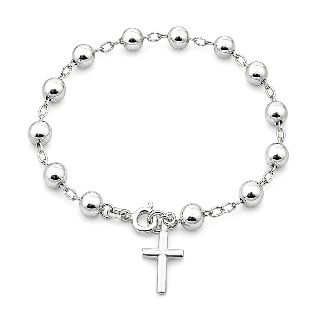 Silver Rosary Bracelet - 6 mm