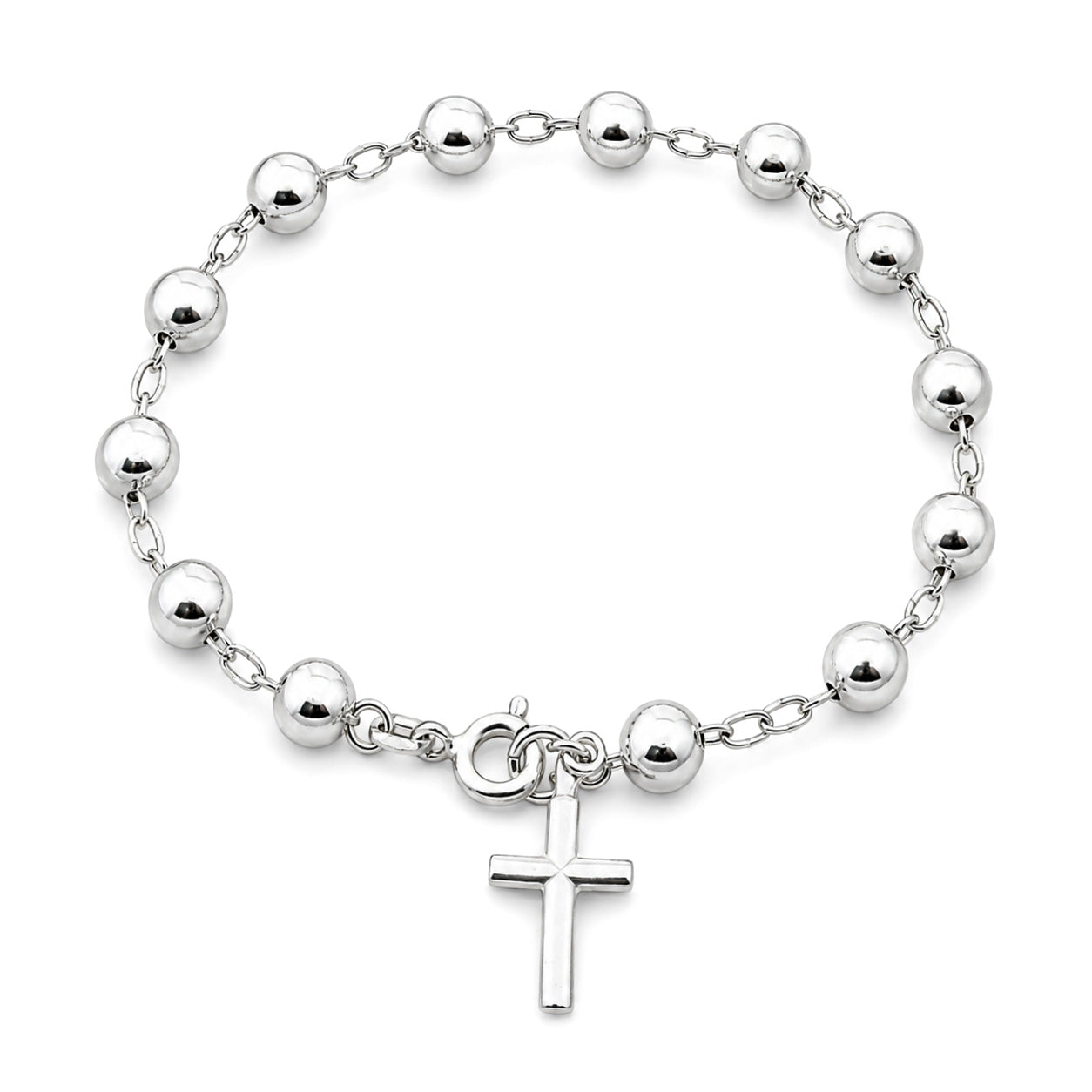 Silver Rosary Bracelet - 6 mm