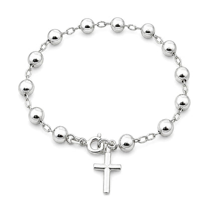 Silver Rosary Bracelet - 6 mm