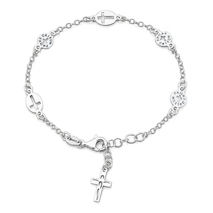 Silver Rosary Bracelet