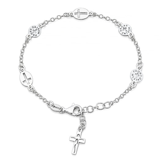 Silver Rosary Bracelet