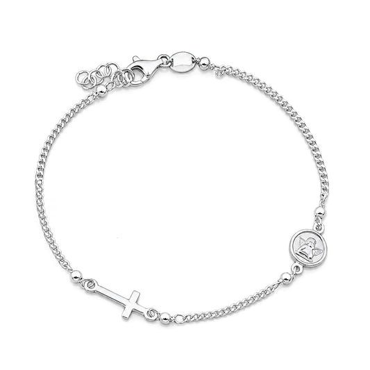 Silver Rosary Bracelet