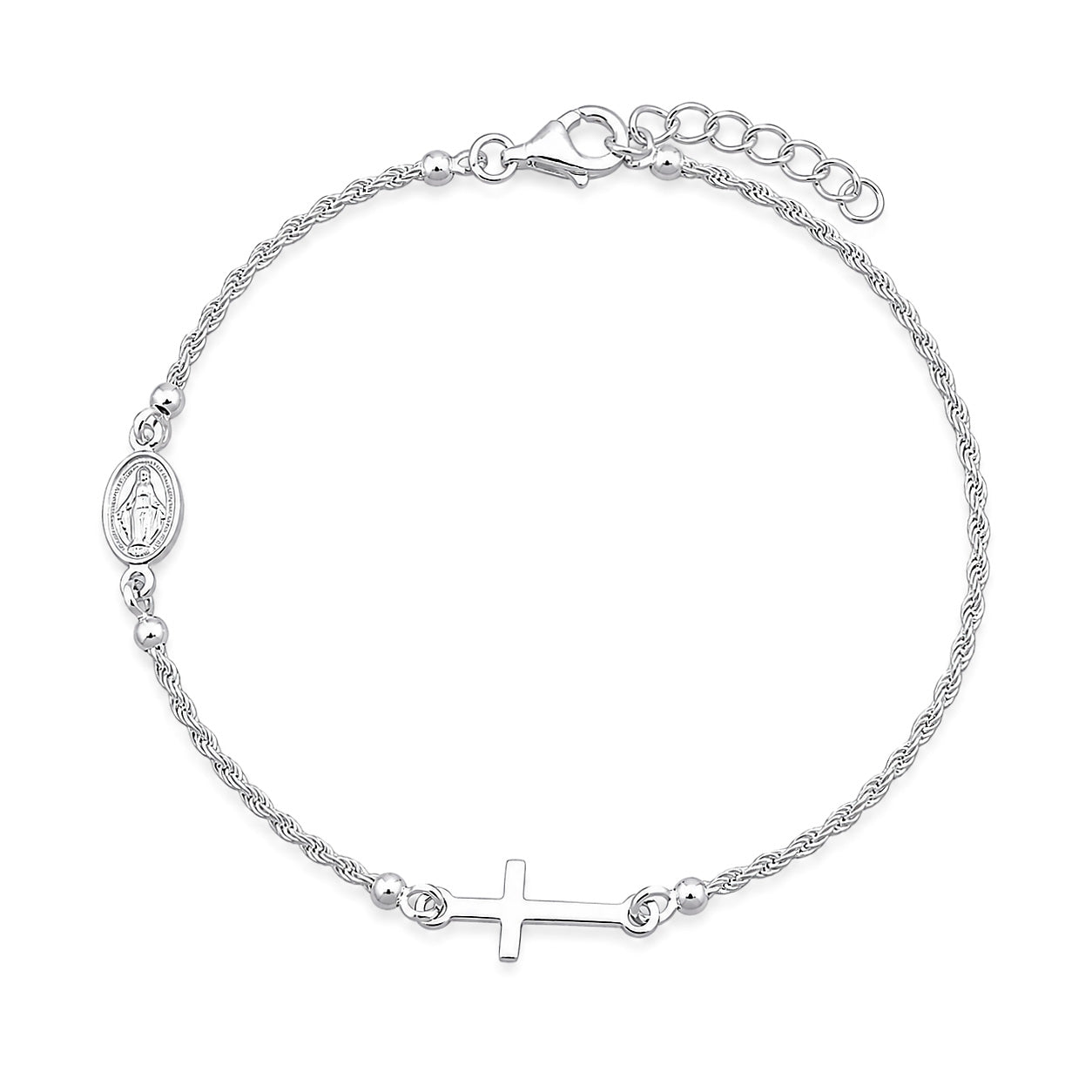 Silver Rosary Bracelet