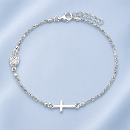 Silver Rosary Bracelet