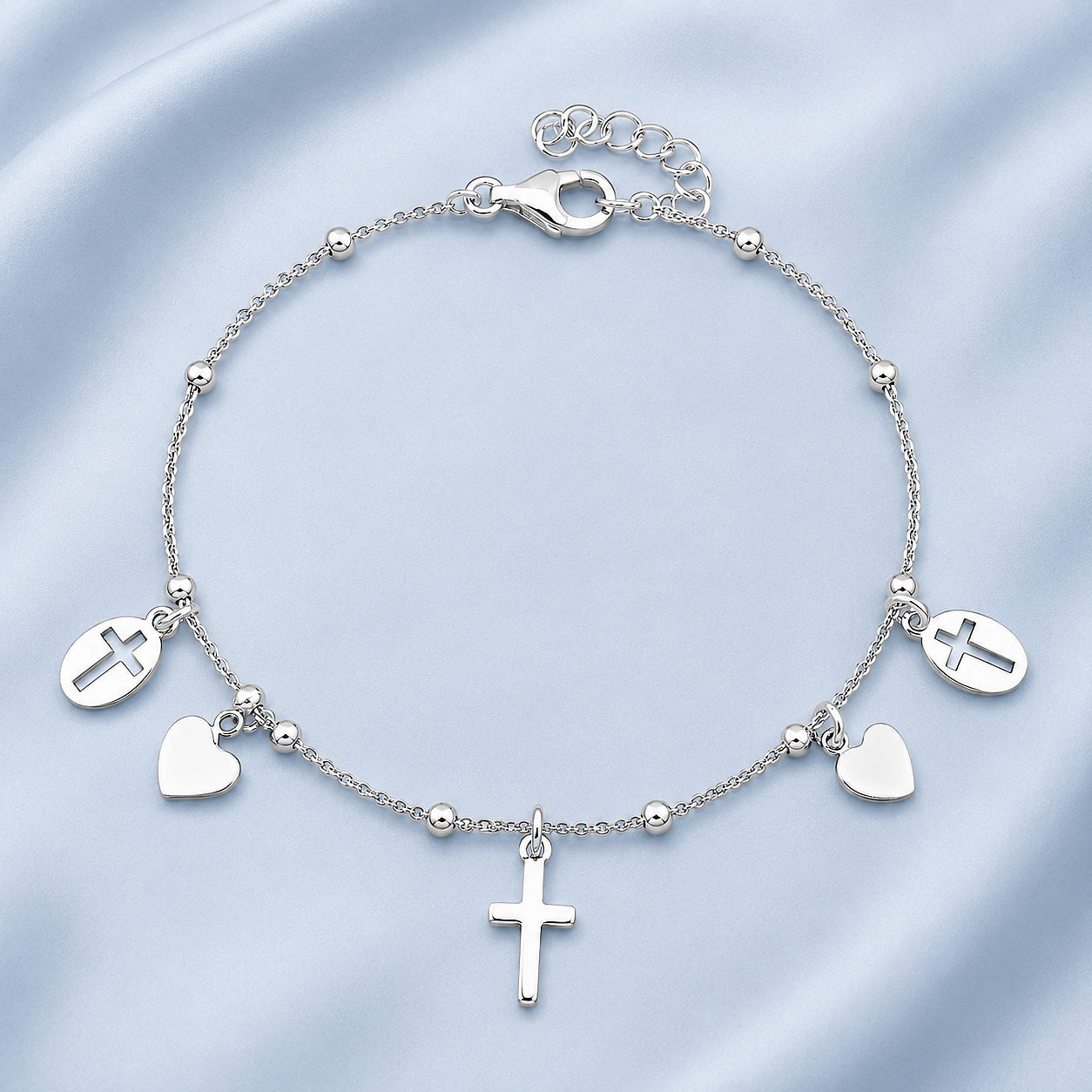 Silver Rosary Bracelet