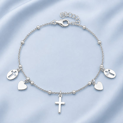 Silver Rosary Bracelet