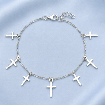 Silver Cross Bracelet
