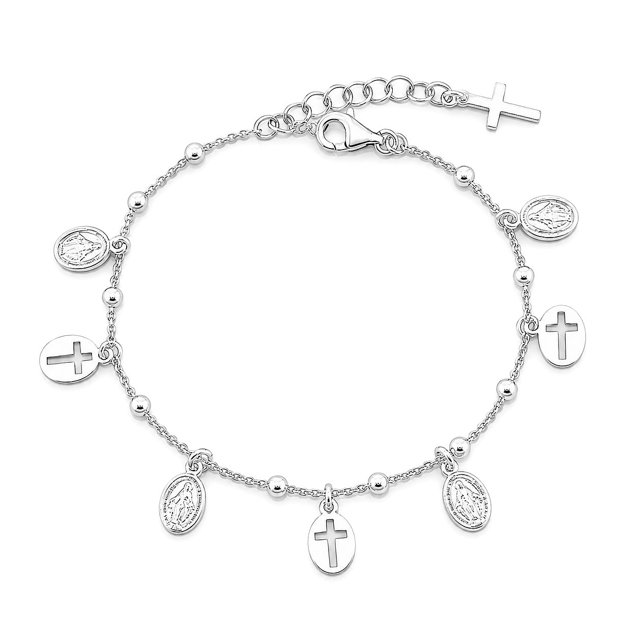Silver Rosary Bracelet