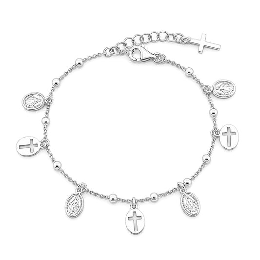 Silver Rosary Bracelet