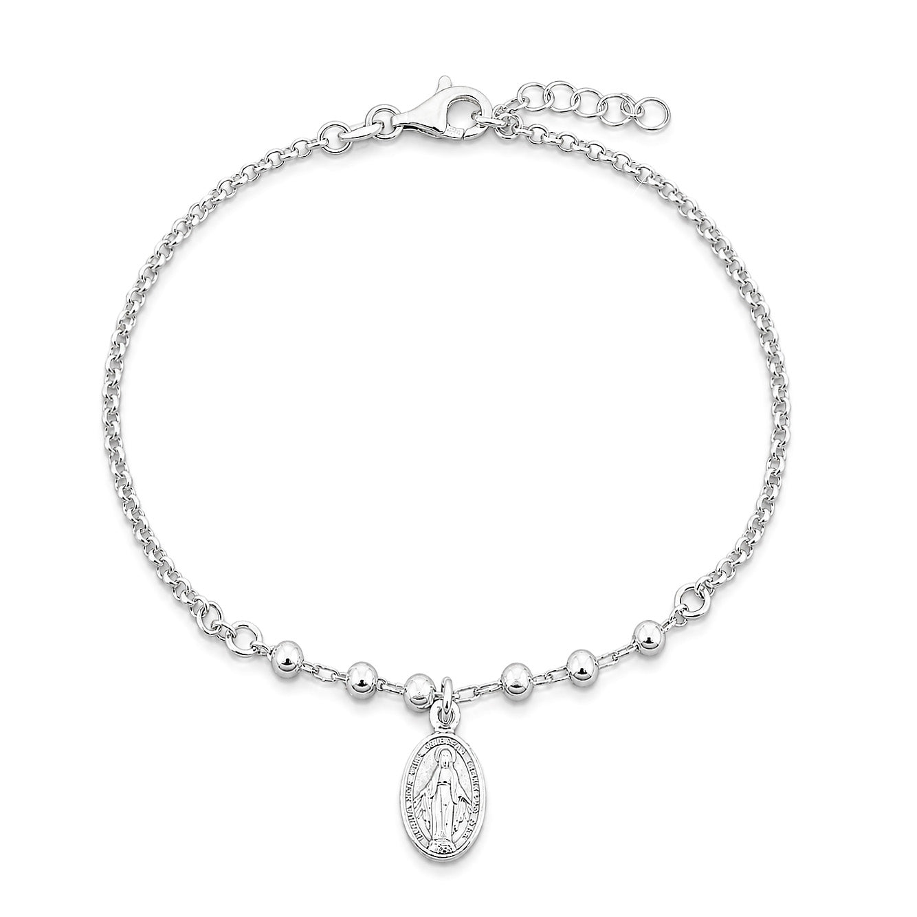 Silver Rosary Bracelet