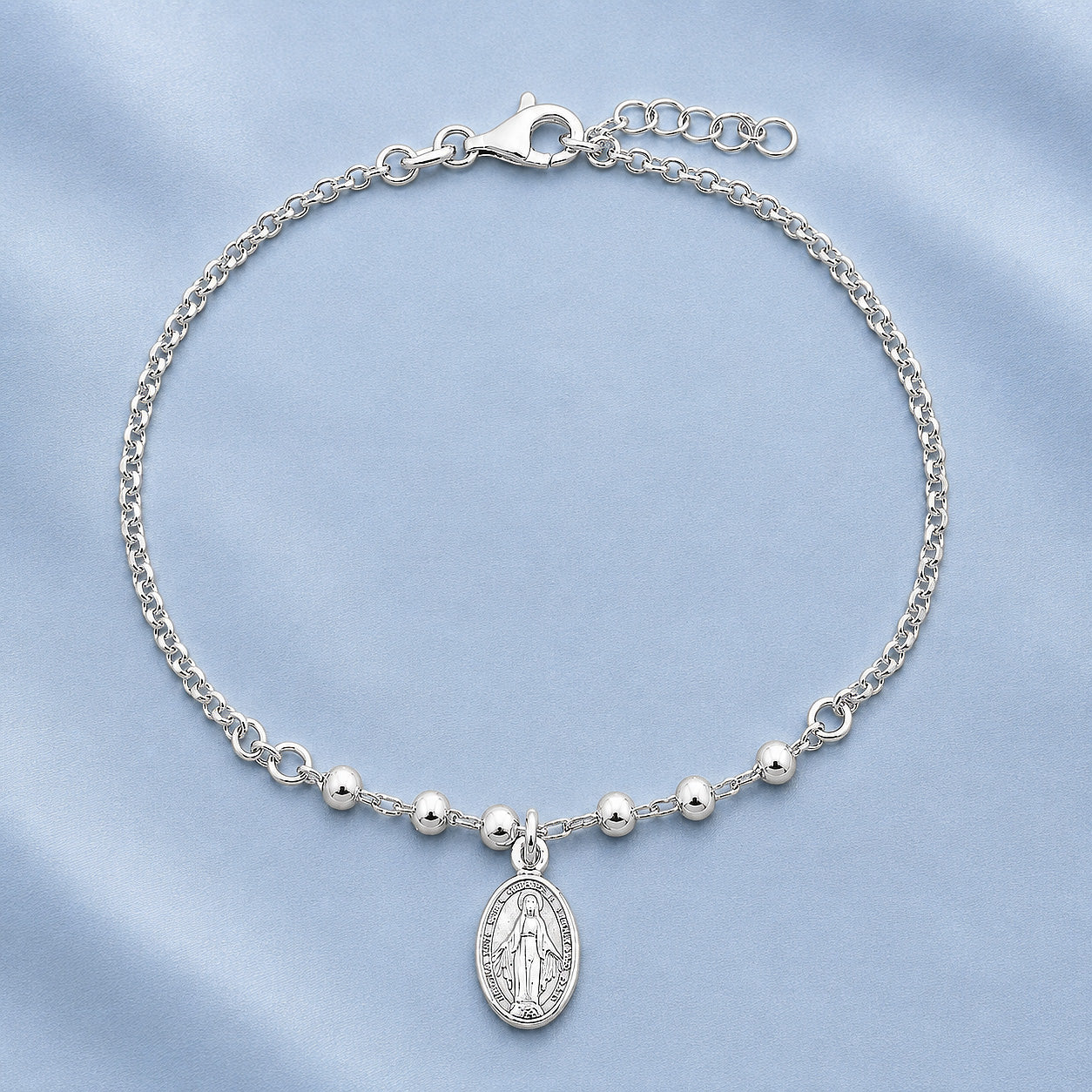 Silver Rosary Bracelet