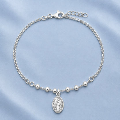 Silver Rosary Bracelet
