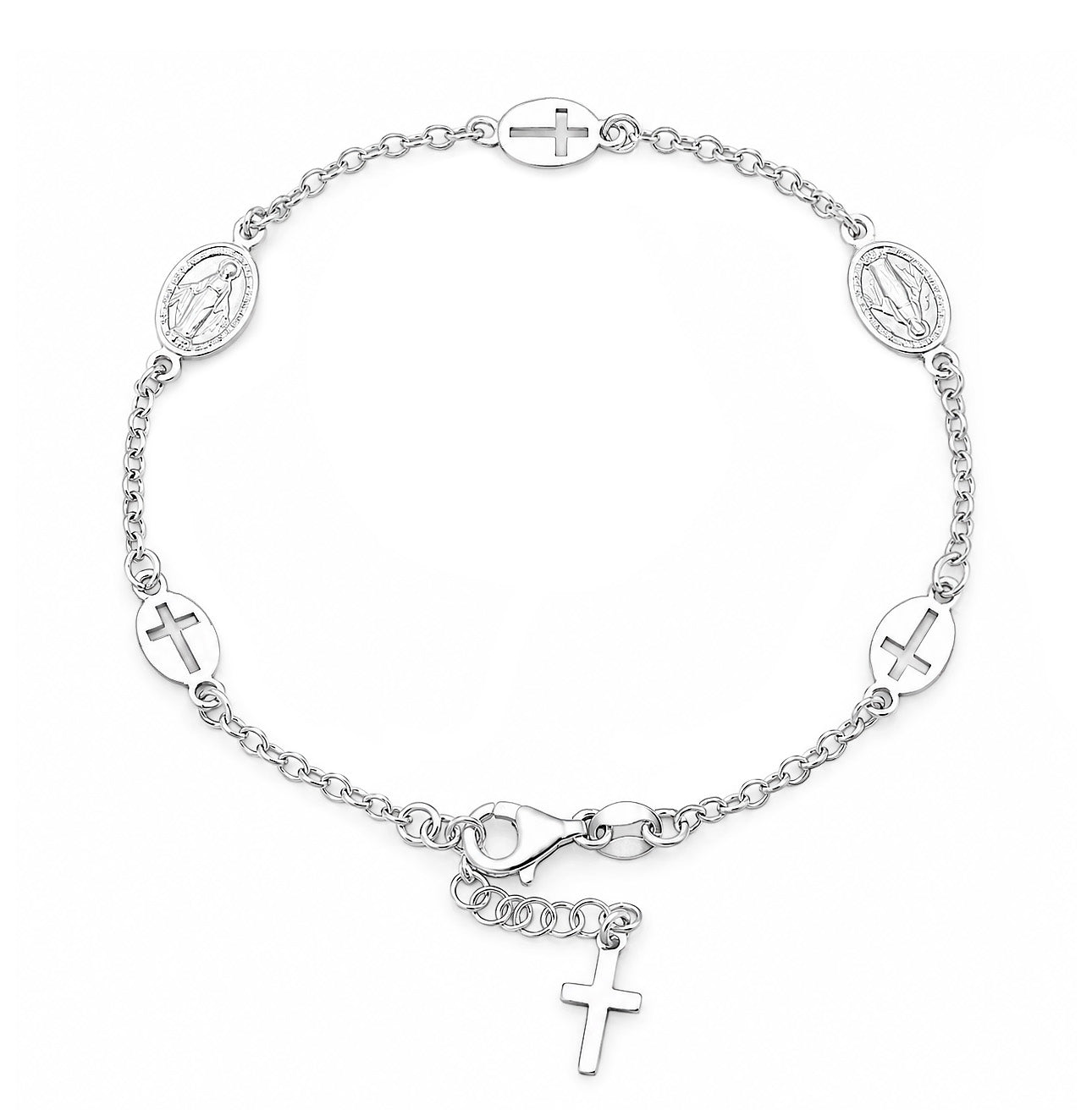 Silver Rosary Bracelet
