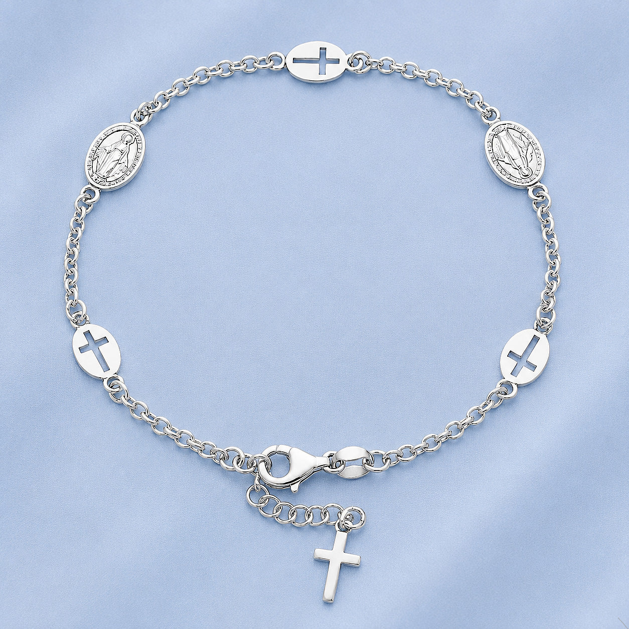 Silver Rosary Bracelet