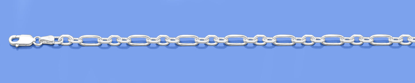 Silver Anchor Link 3+1 Bracelet - 3.7mm