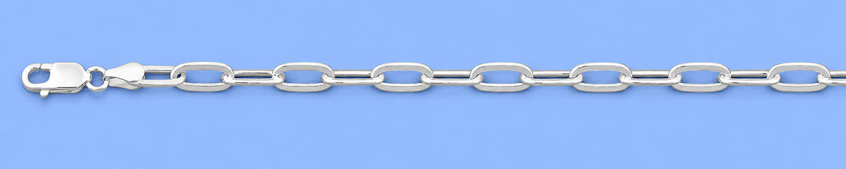 Silver Italian Oval Link Bracelet
