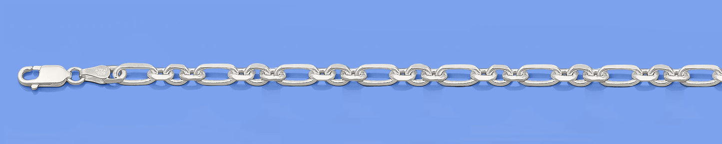 Silver Anchor Link 3+1 Bracelet - 4.5mm