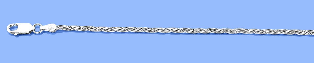 Silver Italian Braided Bracelet