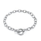 Silver Oval Link Toggle Bracelet - 5mm