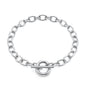 Silver Oval Link Toggle Bracelet - 5.5mm