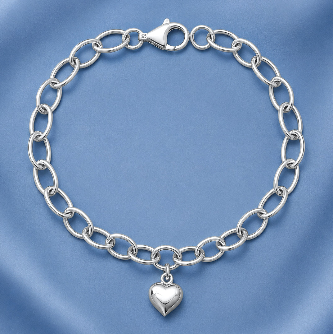 Silver Bracelet - Heart
