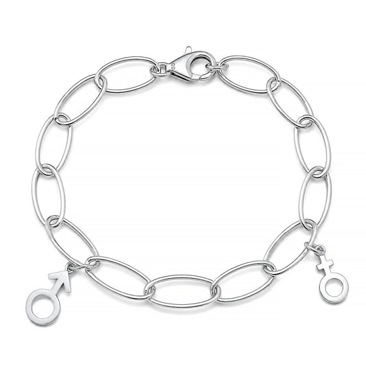 Silver Bracelet - Male & Female Symbol