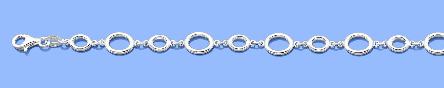 Silver Oval Loop Bracelet