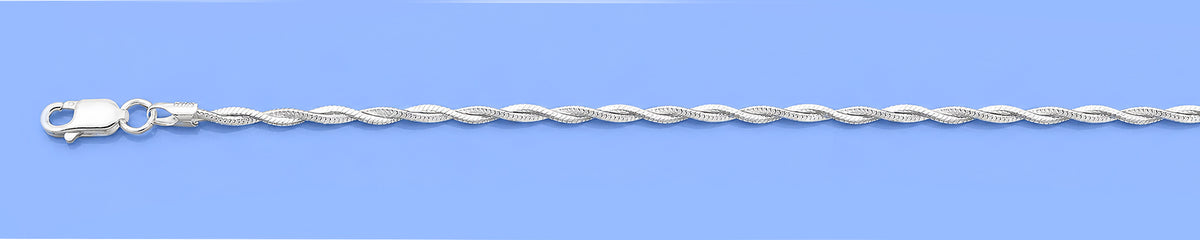 Silver Bradid Square Snake Bracelet