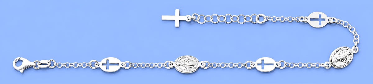 Silver Rosary Bracelet