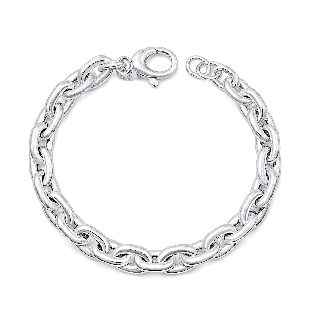 Silver Italian Bracelet - 8 mm