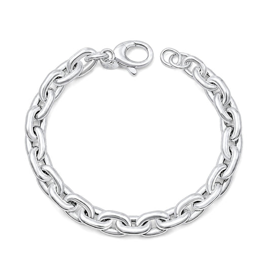 Silver Italian Bracelet - 8 mm