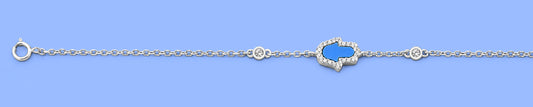 Silver CZ Bracelet - Hamsa