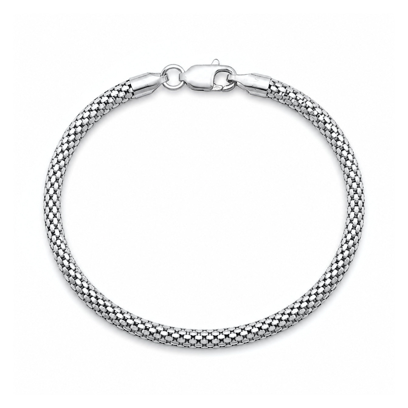 Silver Italian Coreana Mesh Bracelet