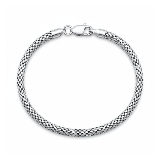 Silver Italian Coreana Mesh Bracelet
