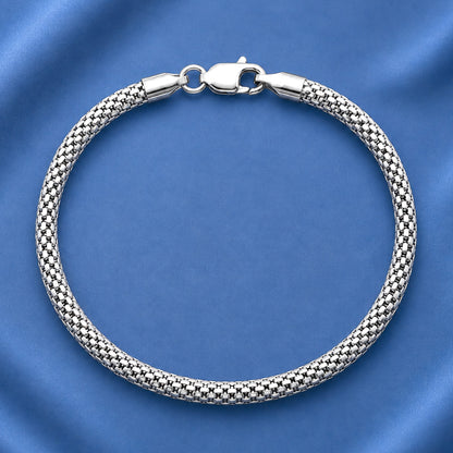 Silver Italian Coreana Mesh Bracelet