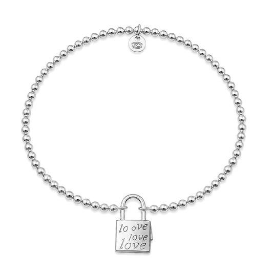 Silver Bracelet - Love Lock