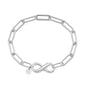 Silver Paperclip Bracelet - Infinity