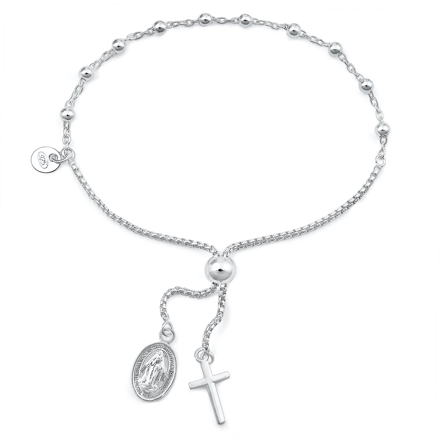 Silver Rosary Bracelet