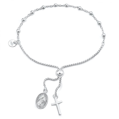 Silver Rosary Bracelet