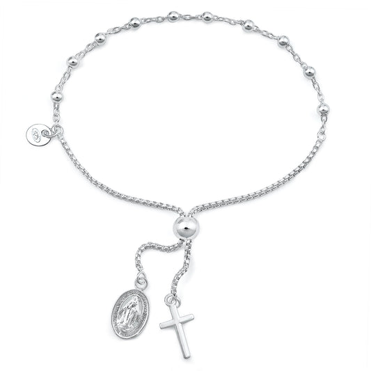 Silver Rosary Bracelet