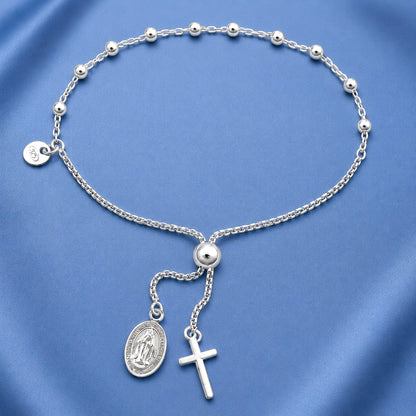 Silver Rosary Bracelet