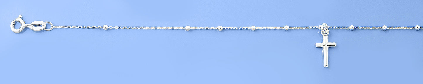 Silver Charm Bracelet - Cross