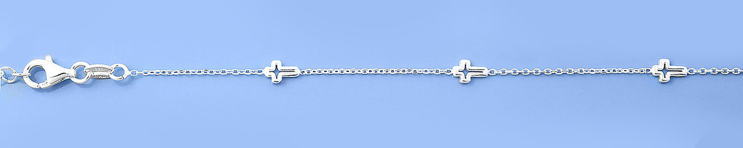 Silver Bracelet - Crosses