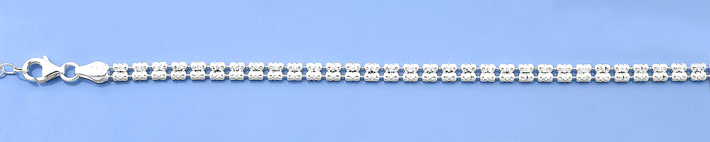 Silver Diamond Cut Bracelet
