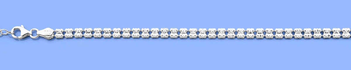 Silver Diamond Cut Bracelet